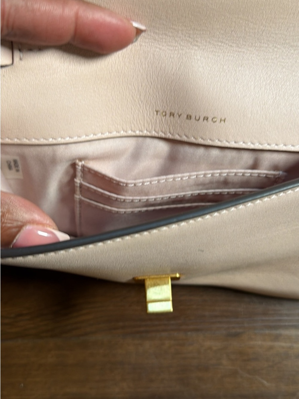 Tory Burch Georgia Turn Lock Mini Leather Crossbody Bag - Picture 4 of 4